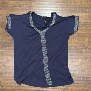 INC International Concepts Blue Short Sleeve Tee